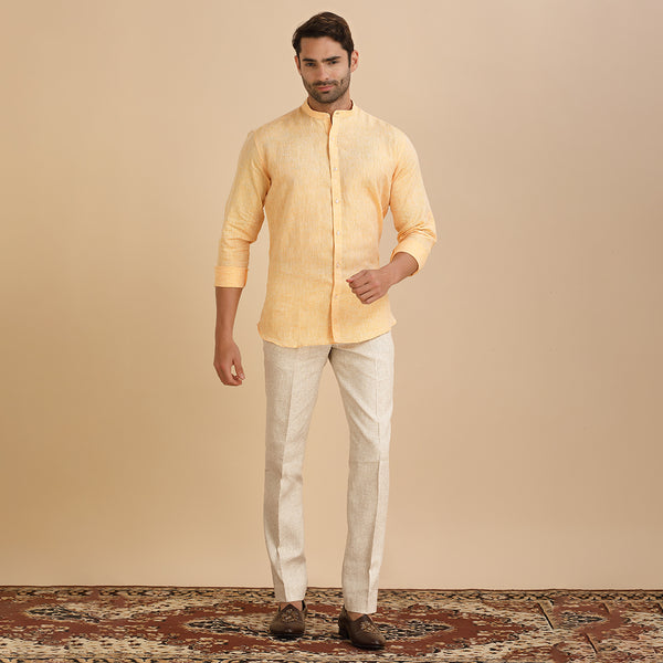 Radiant Yellow Plain Shirt for Men