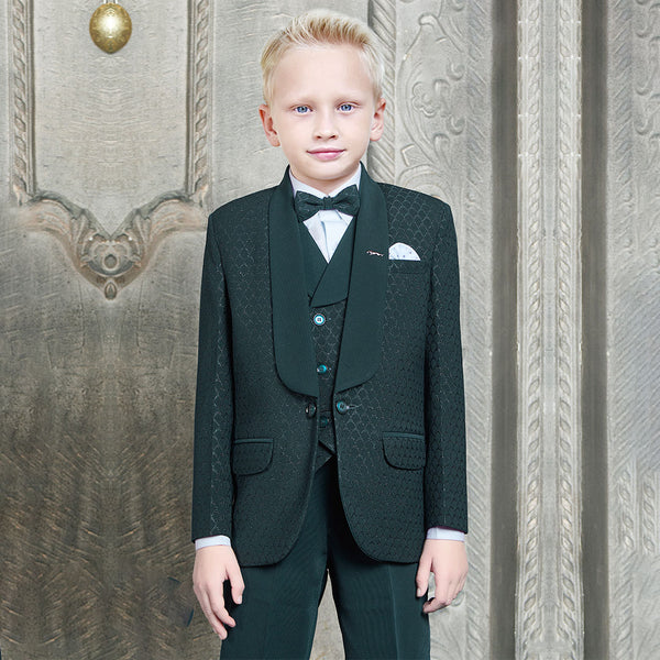Emerald  Dashing Green Solid Suit  for Boys