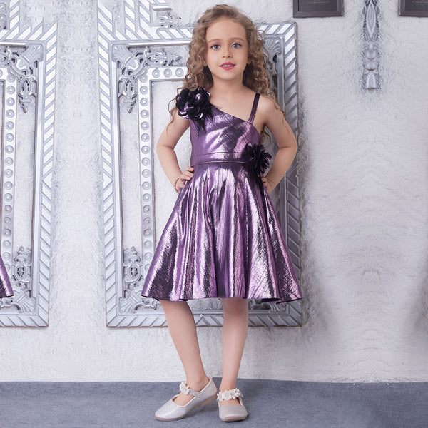 Royal Plum Purple Frock for Girls