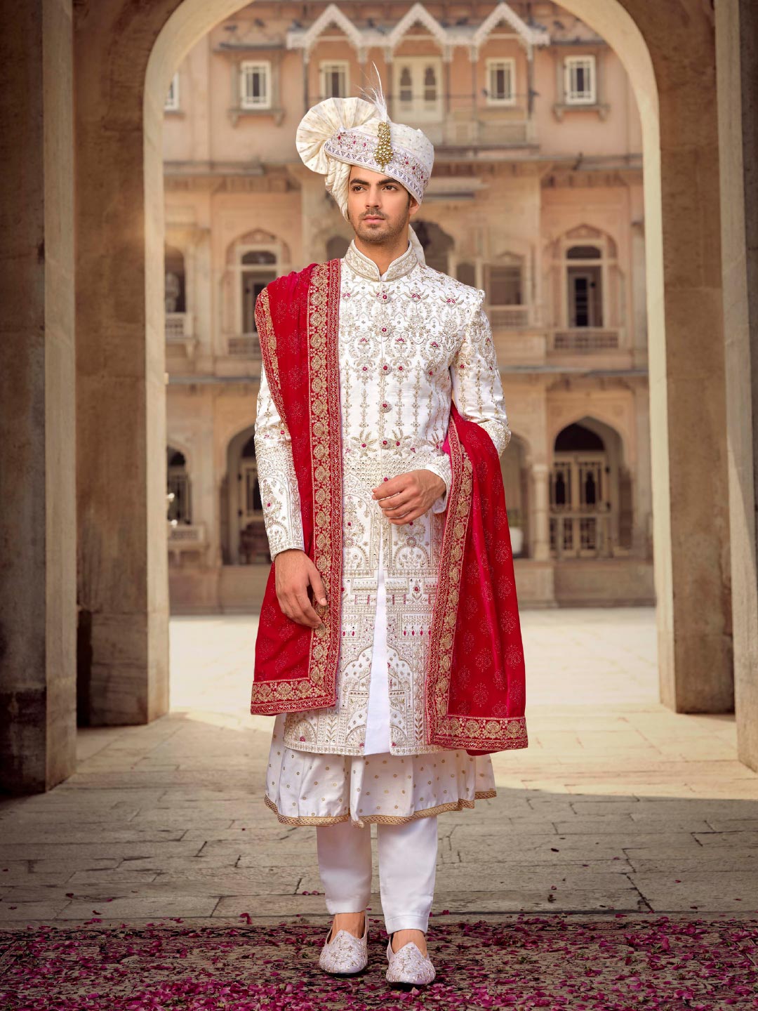 Sherwani red outlet