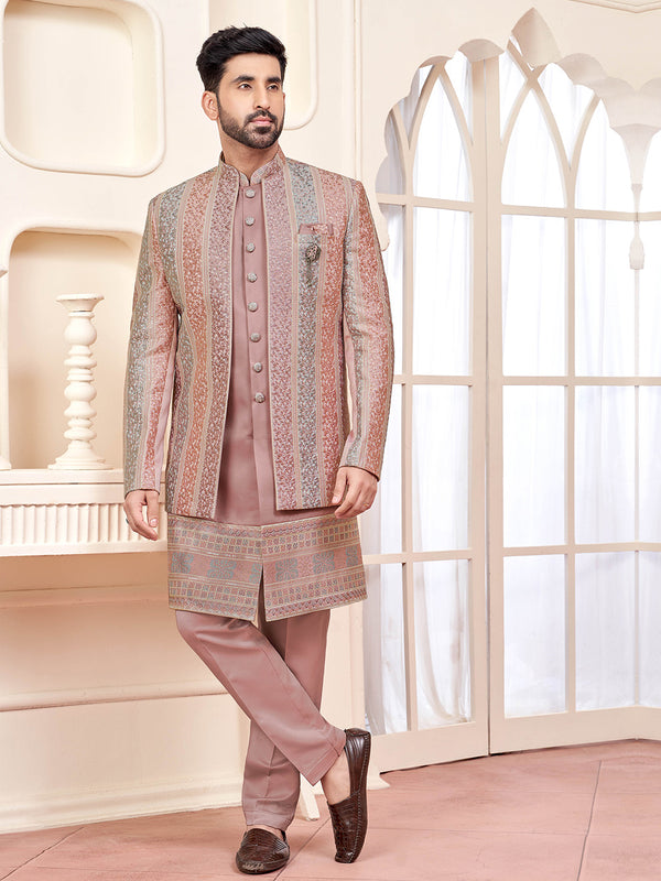 Celebration Attire Graceful Peach Indo-Western