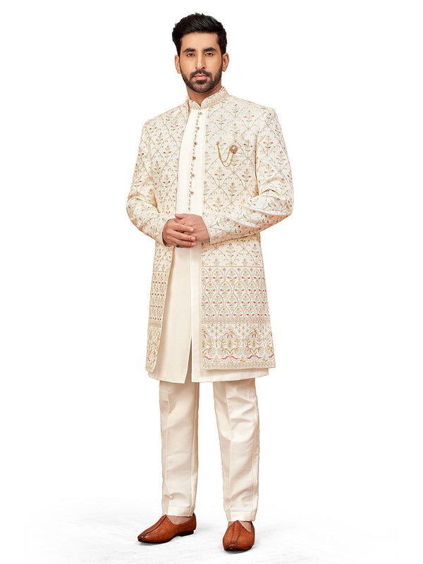 Perfect Blend of Tradition Cream Indo-Western