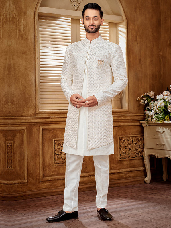 Fusion of Tradition and Contemporary Charm Indo-Western Set for Men