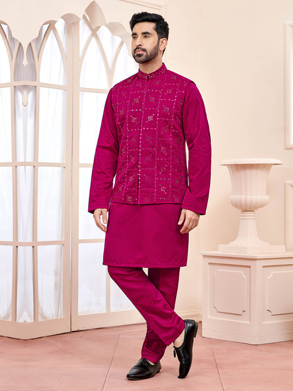 Bold and Festive Kurta Bandi Set for Men