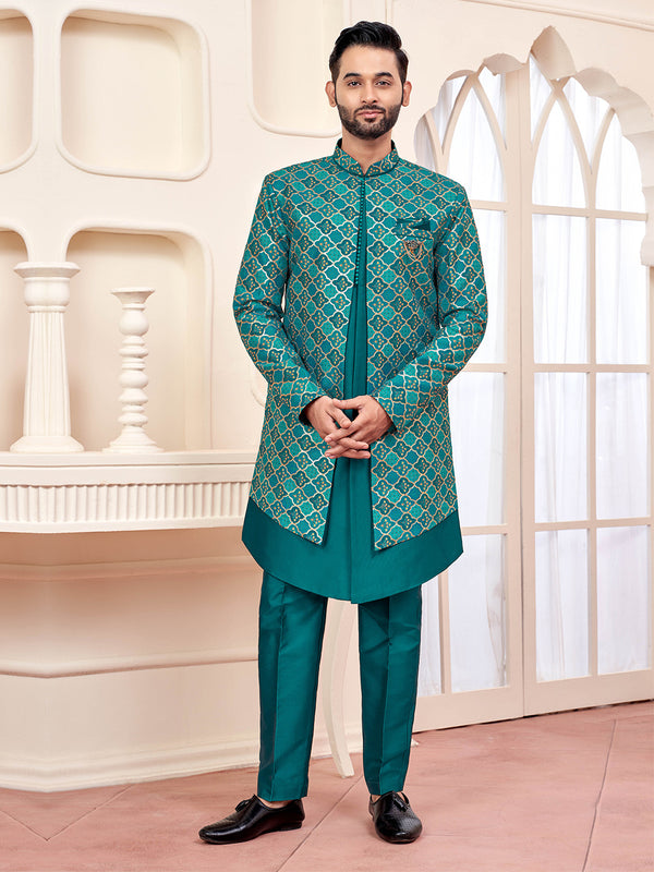 Ethnic Ensemble Regal Green Indo-Western