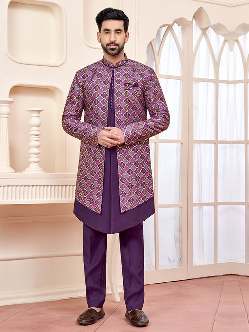 indo western dresses for cocktail party men Indian Mens Wedding Bollywood Party Wear Designer Semi Indo Western Dress  India