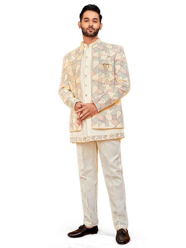 Subtle Elegance Graceful Pastel Jodhpuri Set for Men