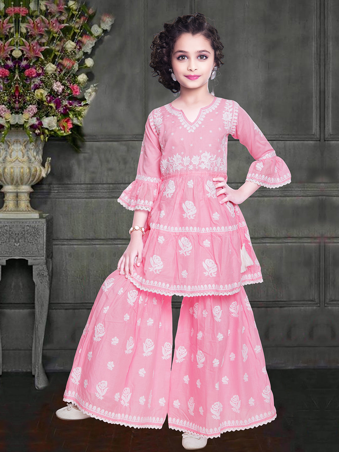 Baby Pink Garara Suit Set for Kids – Suvidha Fashion