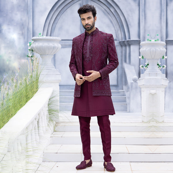 Majestic Maroon Jodhpuri for Men