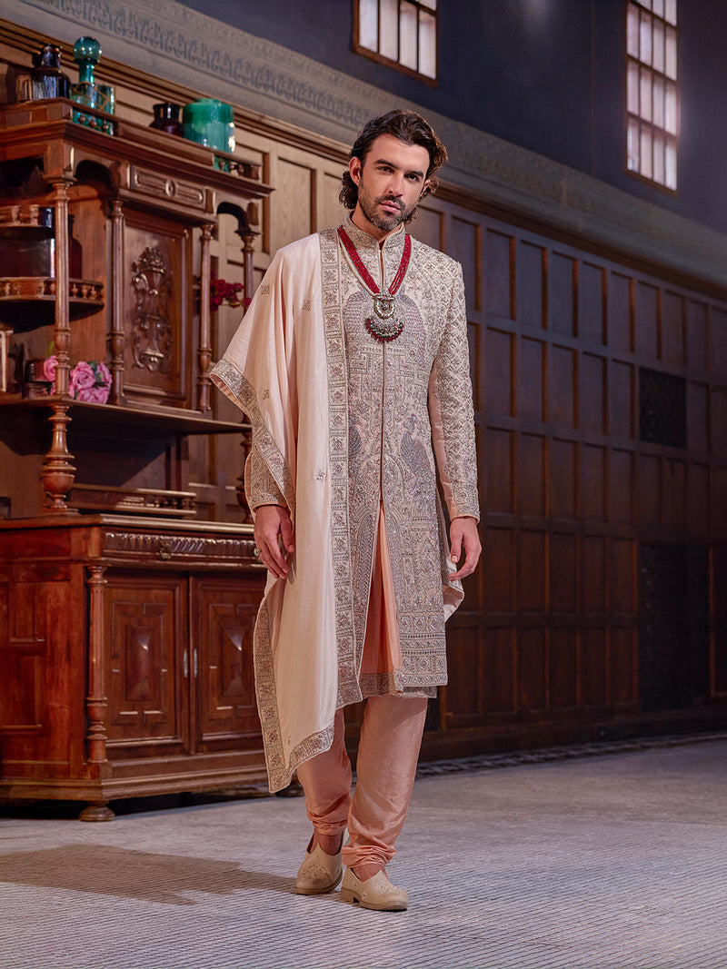 Ivory Heritage Hand-Embroidered Sherwani