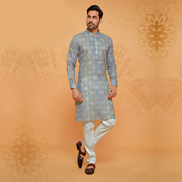 Cotton Print Kurta in Ombre Style