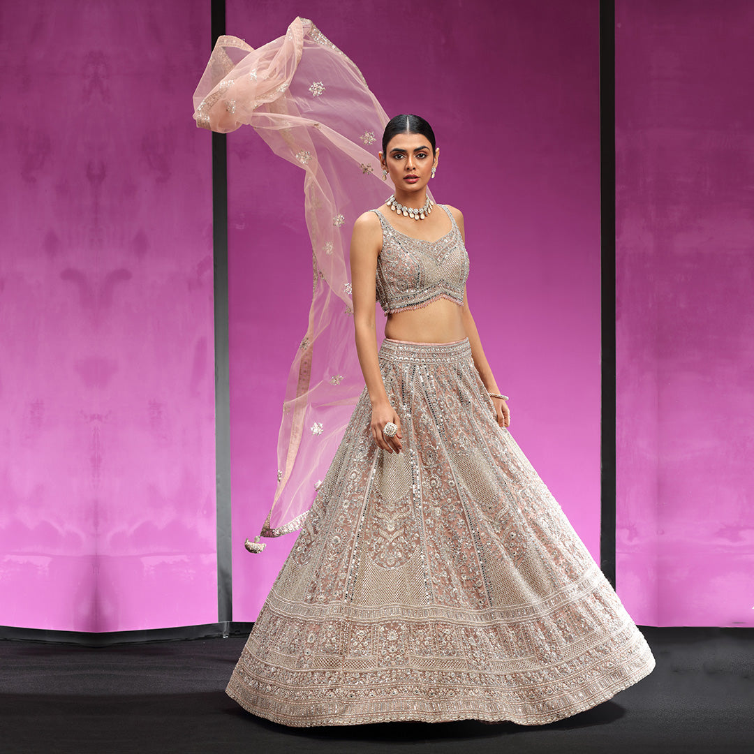 Pink georgette designer wedding wear lehenga choli for girls | Simple  lehenga, Kids lehenga, Lehenga designs latest