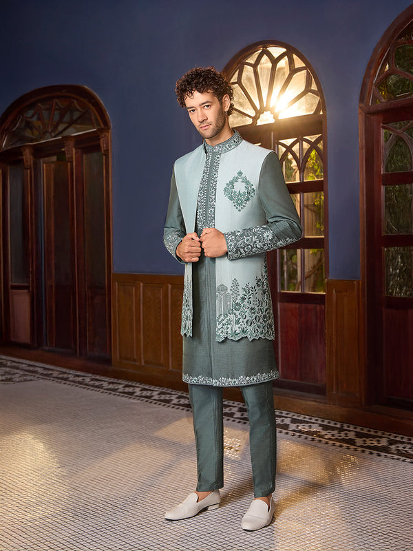 Sage Royale Embroidered Jodhpuri Set