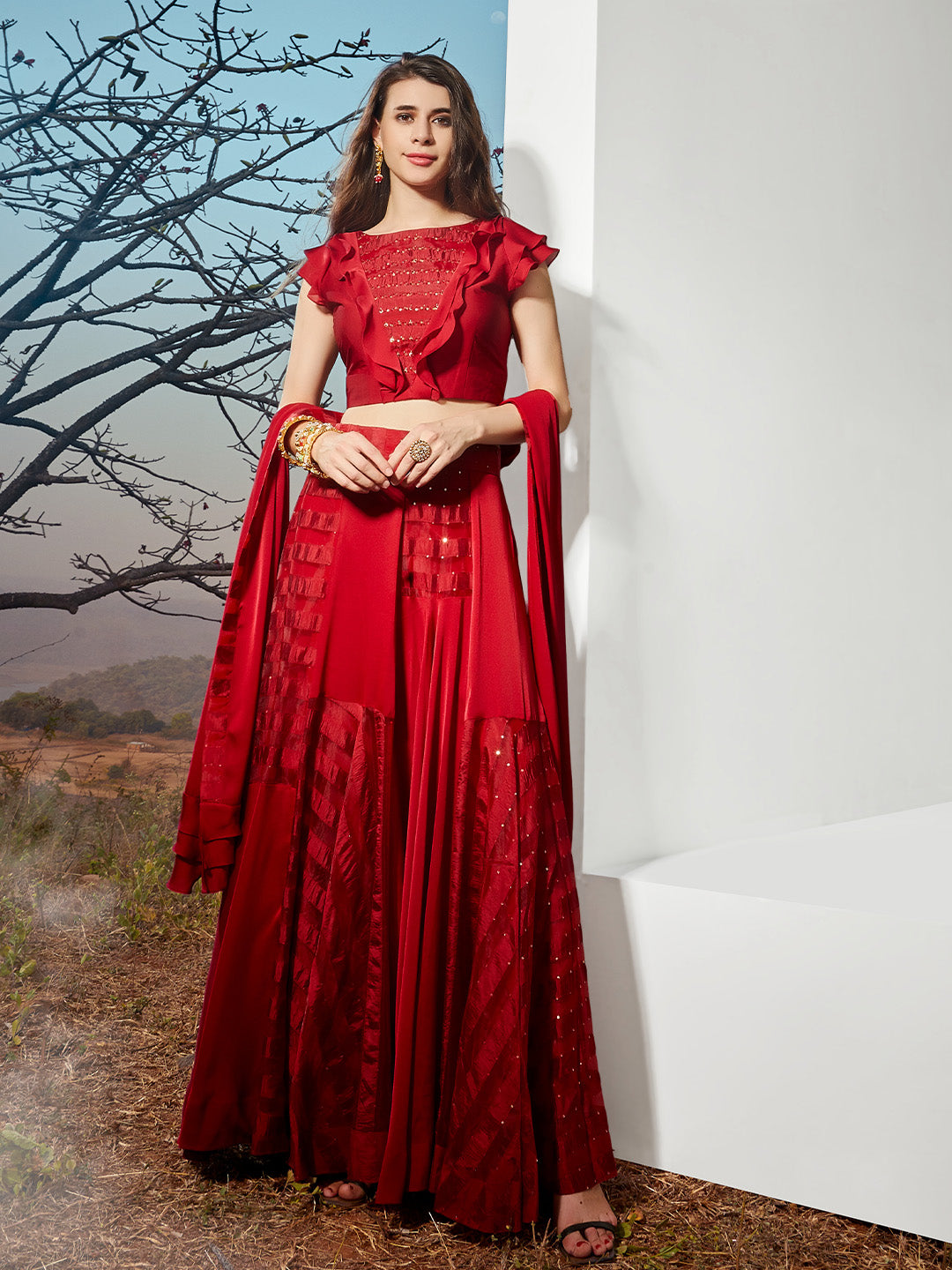 Crop Top Lehenga for Wedding Online - Latest Crop Top Lehenga at Best Price  – Page 3 – Suvidha Fashion