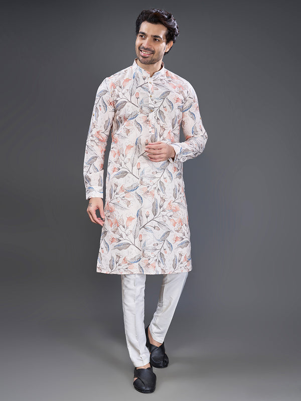 Kurta for men in earthy tone and prints