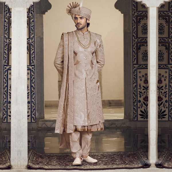 Classic Mocha Beige Sherwani