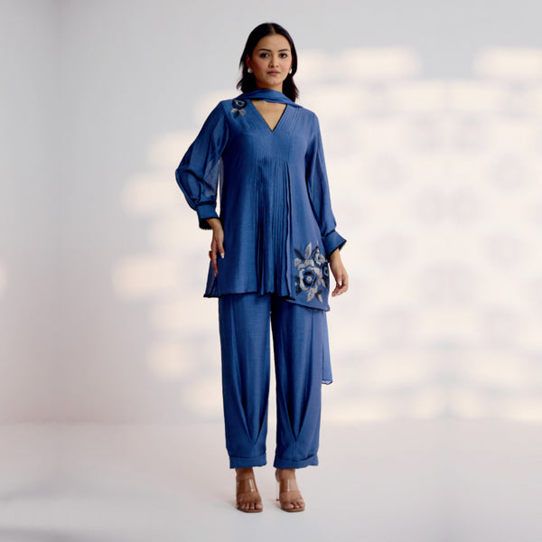 Cobalt Classic Pleated Salwar Suit