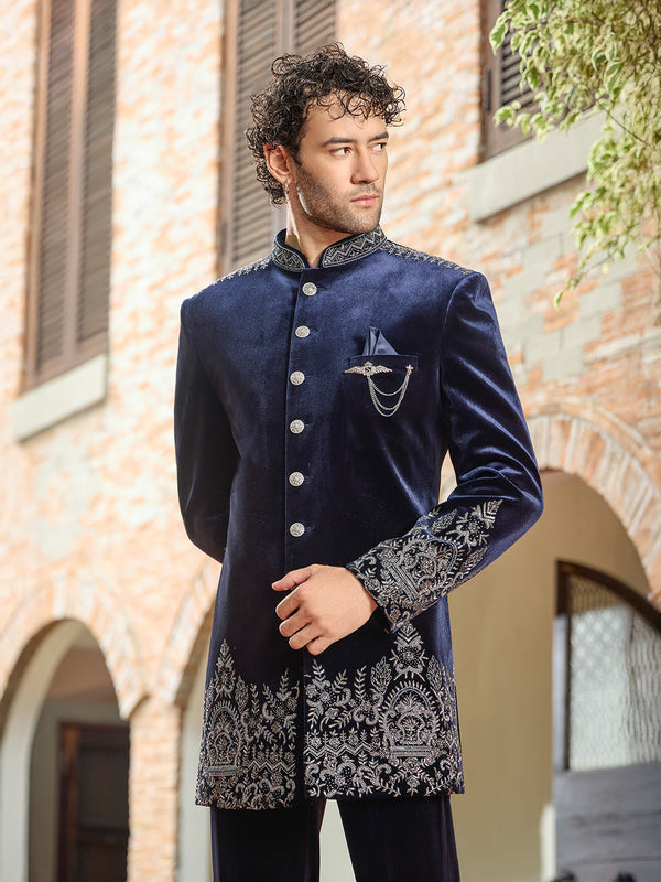 Midnight Velvet Royal Jodhpuri Set