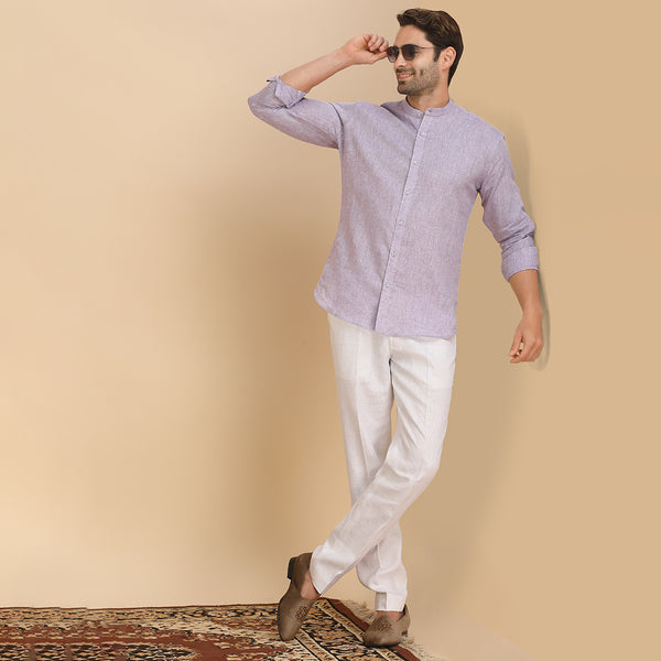 Majesty Plain Purple Shirt for Men