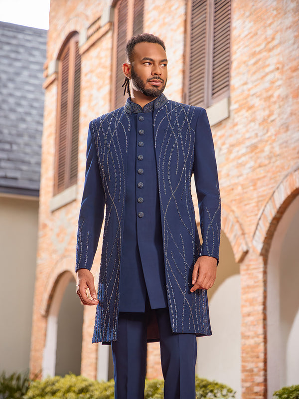 Wave Embroidered Indo-Western