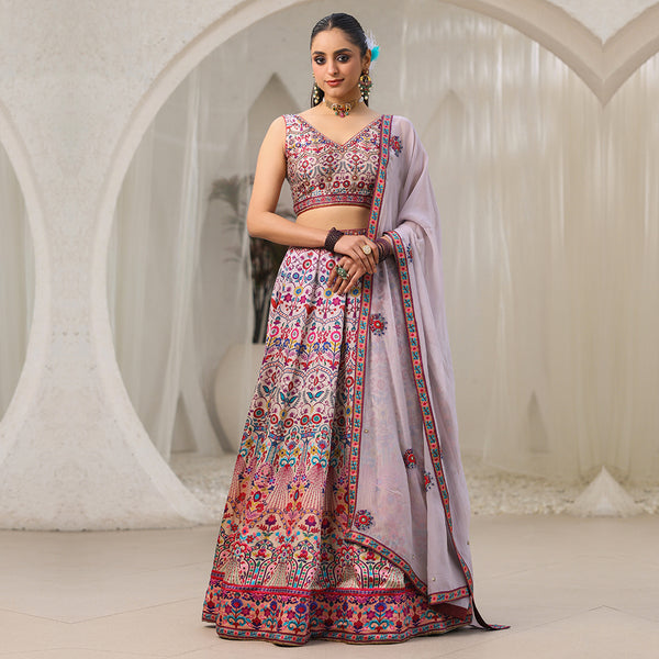 Desi Drama Multi-hued Lehenga Set with Dupatta