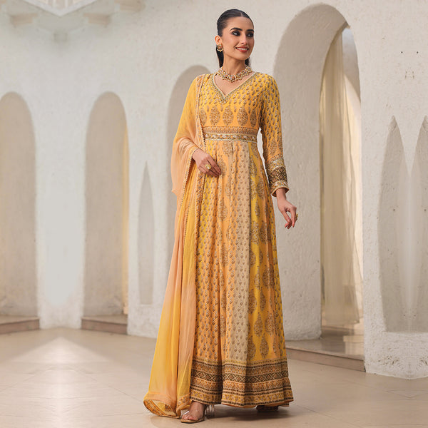 Sunshine Yellow Anarkali Set