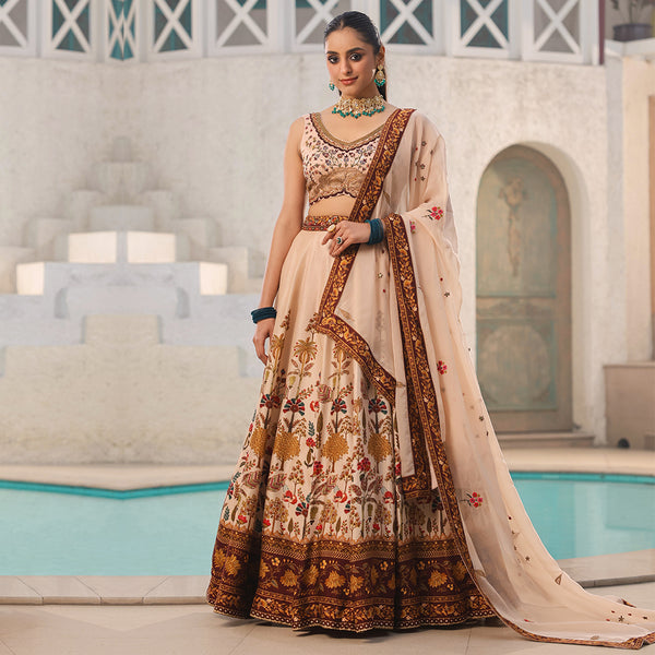 Floral Embroidered Lehenga Set