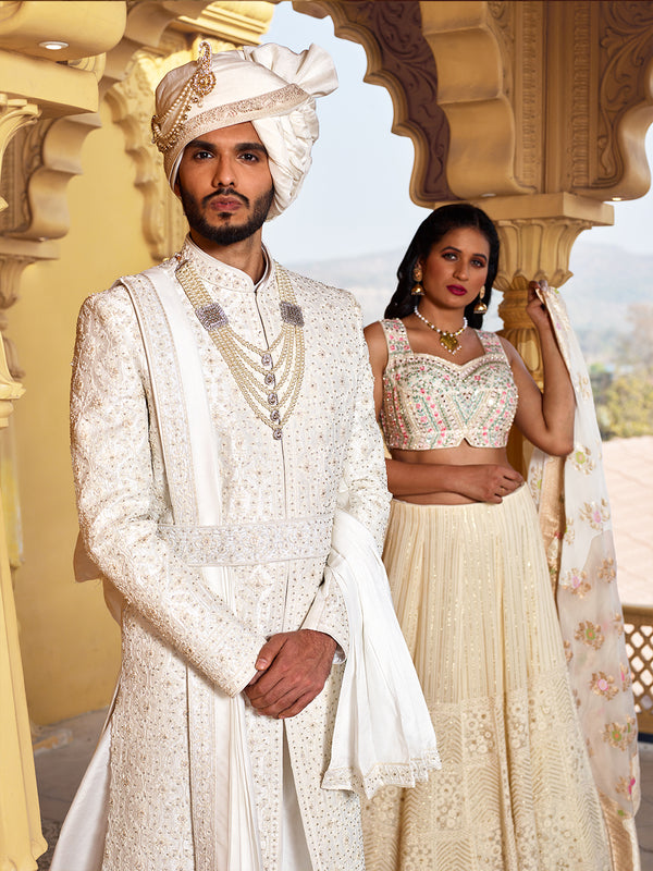 Exquisitely HandCrafted White Manarkali