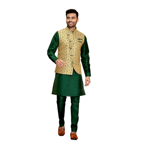 Dark Green Waistcoat Set