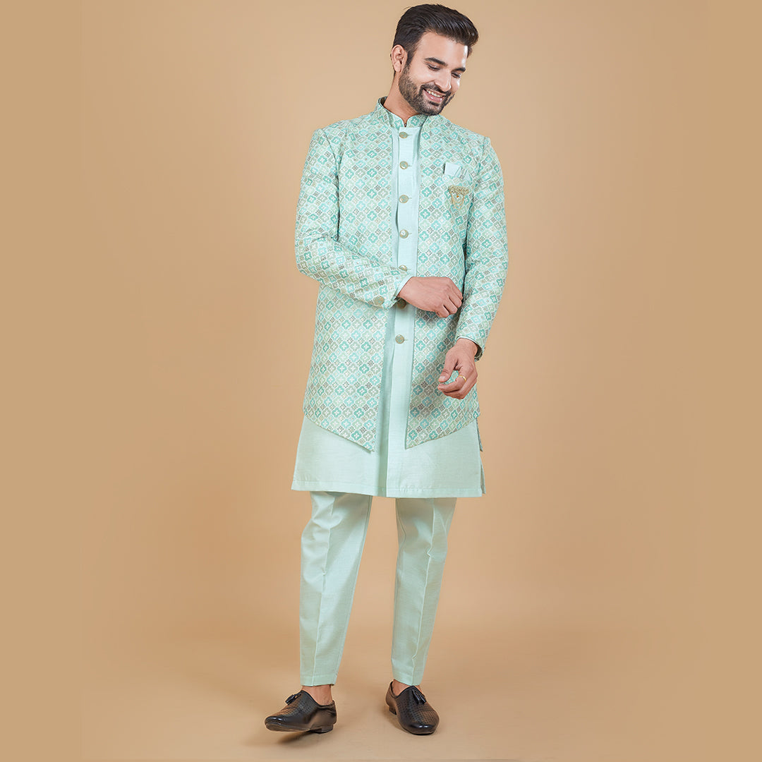 Indo western short kurta and pants - Magenta
