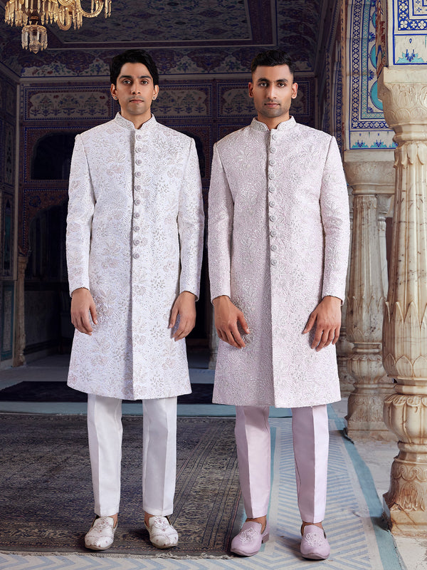 Ethereal Elegance Blush Embroidered Sherwani  Suits