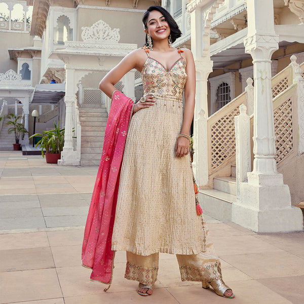 Golden Glamour Radiant Salwar Suit