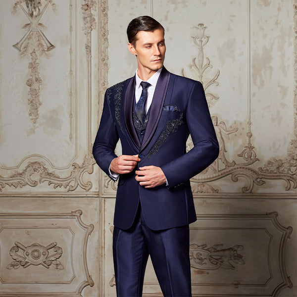 Wedding Wear Blue Suit for Men