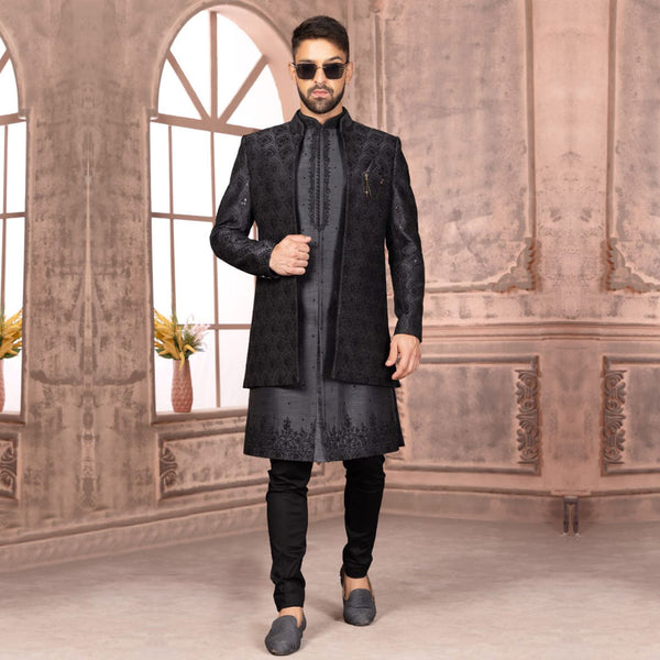 Onyx  Black  Unveiling Indowestern Attire for Men