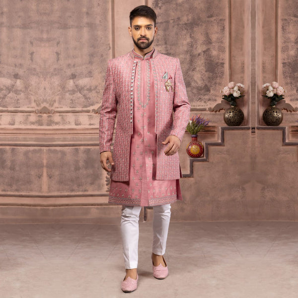 Blush  Grace Light Pink  Indowestern Set