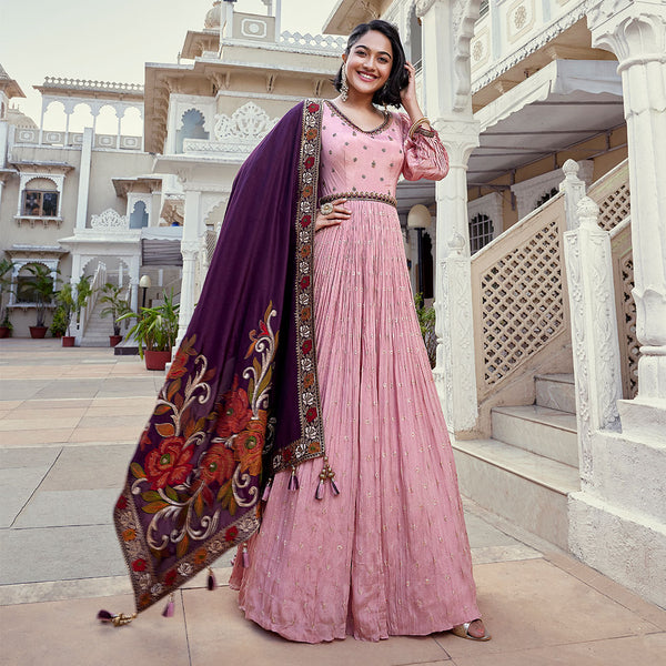 Stylish Pink Designer Salwar Suit  for Women