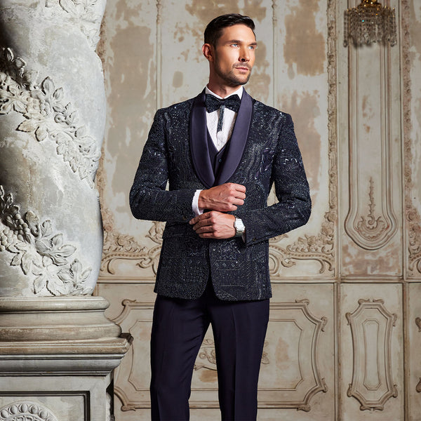 Indian Designer Suits 2 Piece Formal Fashion Wedding Suit Groom Designer  Party Wear Coat Pant for Men / Plus Size Available 