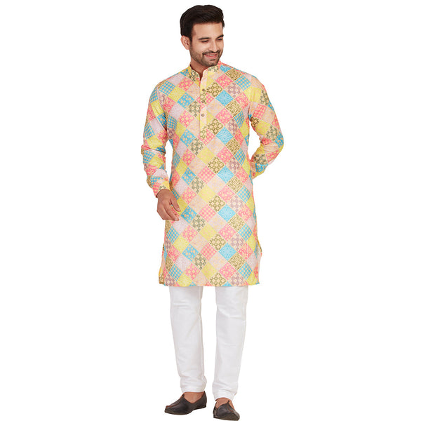 Harmony  Multicolor Patch Kurta for Men