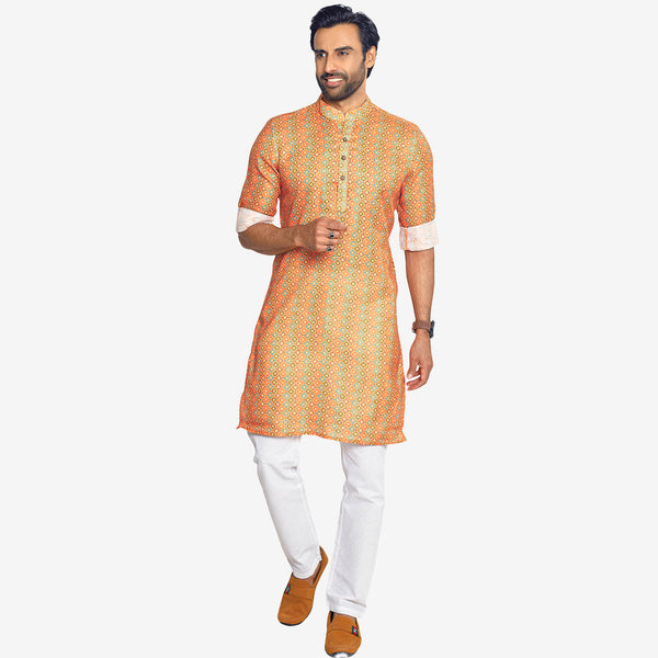 Artistic  Sequence Printed Kurta for Mens
