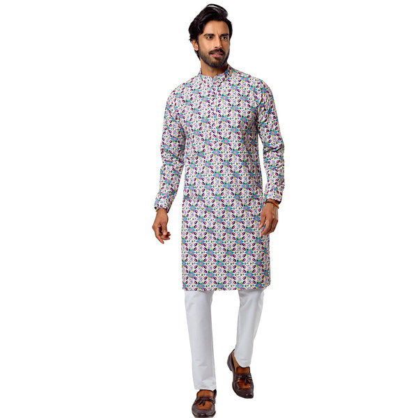 Finesse Floral Sequence Print Kurta