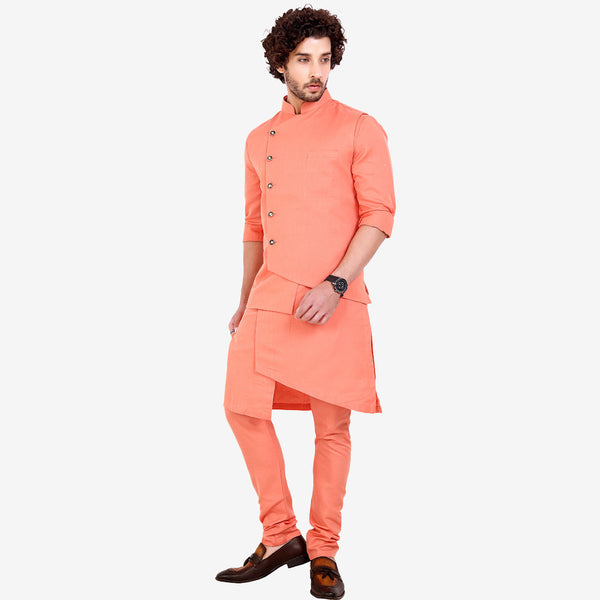 Shade Peach Blossom Men's Kurta