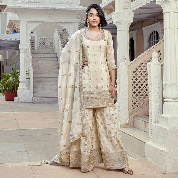 Grandeur Gilded  Golden Printed Designer Salwar Suit