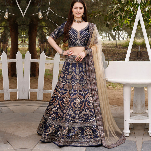 Moonlight Muse Lehenga Set with Beige Dupatta