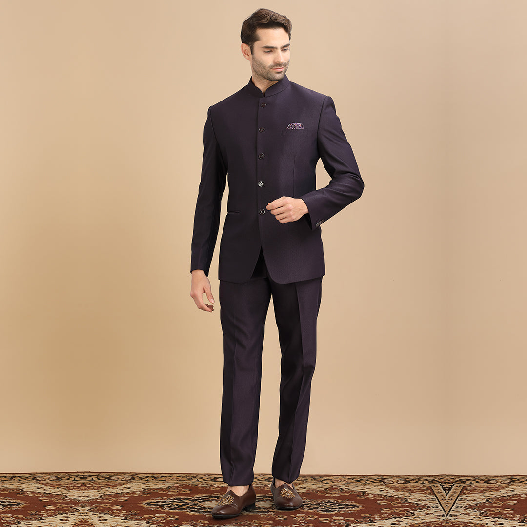 Shining Radiant Maroon Jodhpuri Suit for Men – Suvidha Fashion