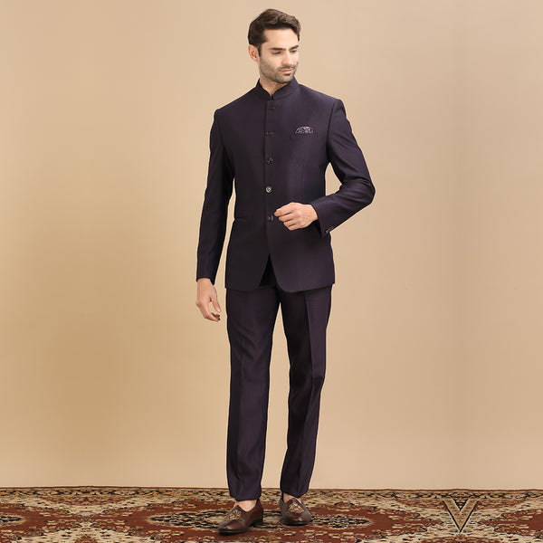 Shining Radiant Maroon Jodhpuri Suit for Men