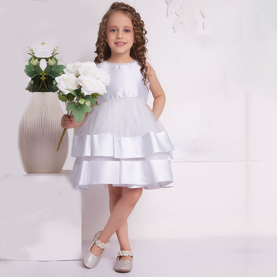 Snowflake Beautiful White Frock for Girls – Suvidha Fashion