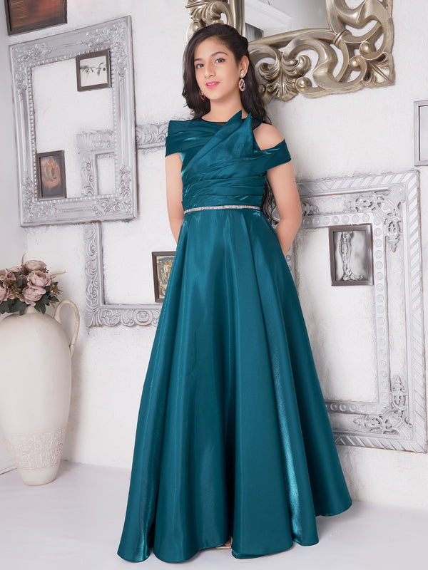 Luxurious Regal Dark Green Gown