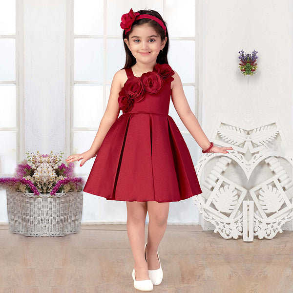 Trendy Red Dress for Little Girls