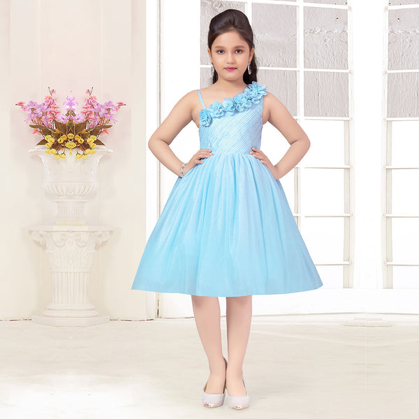 Beautiful Blue Frock for Little Princesses