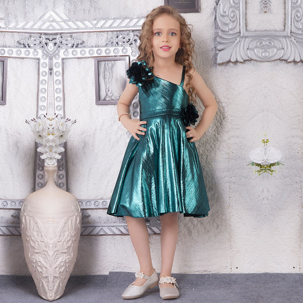 Sage Whimsical Green Frocks for Girls